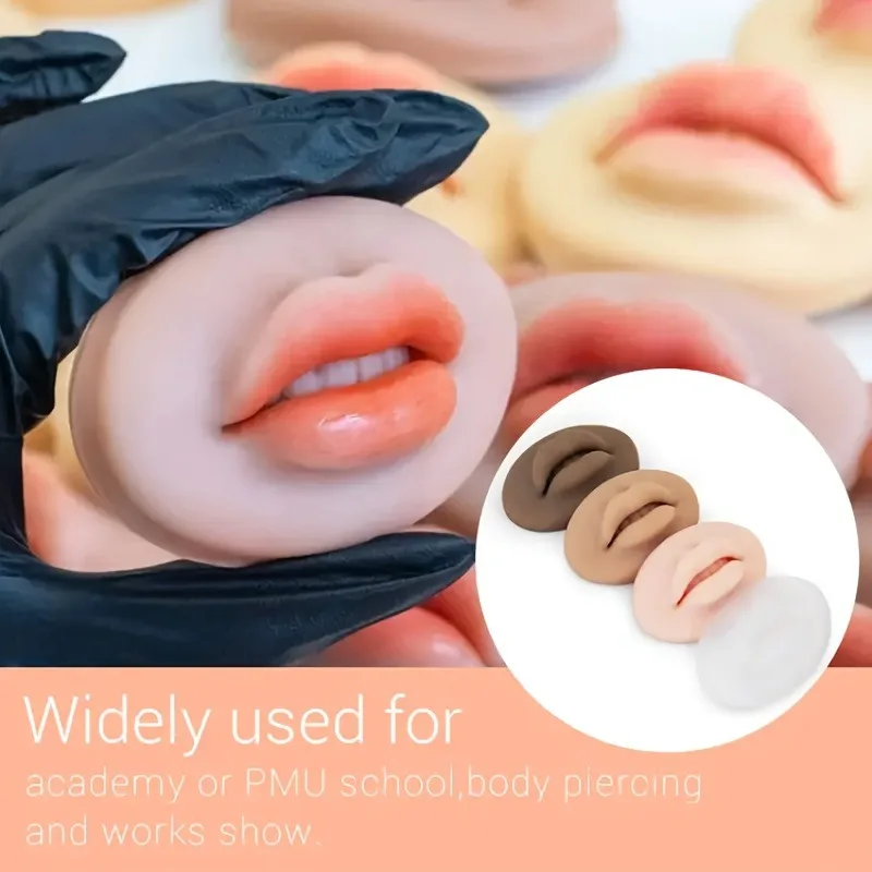 

3D Silicone Lip Practice Skin for Permanent Makeup Training Soft and Durable Ideal for Beginners for Tattoo and Makeup Artists