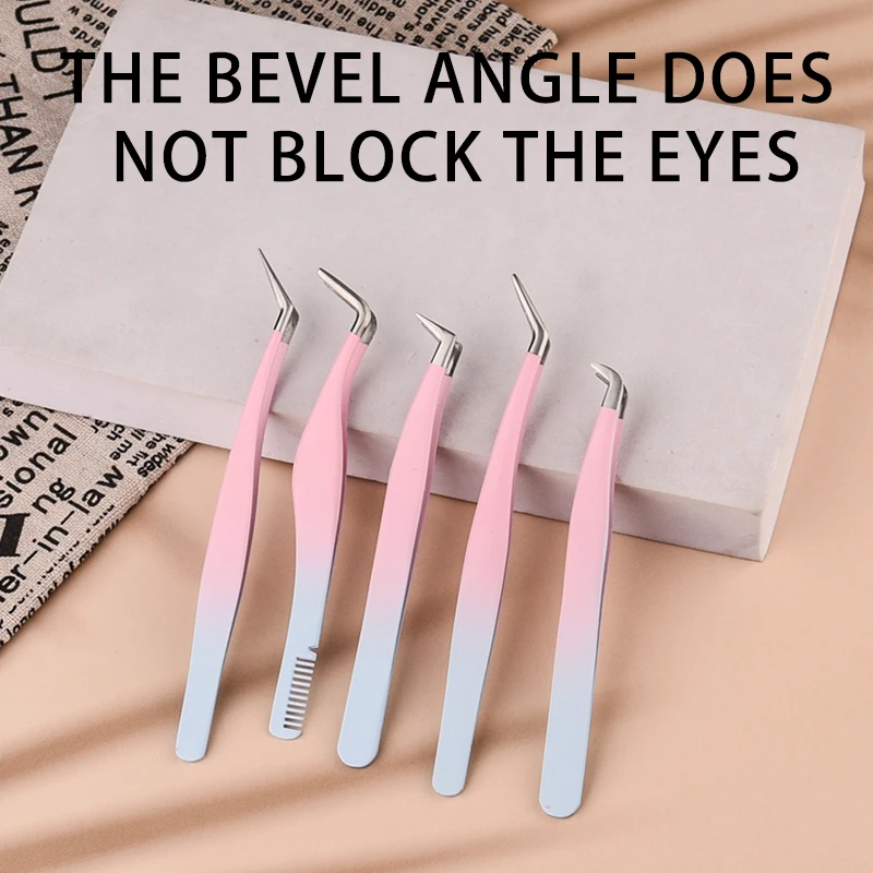 Pinzette per extension ciglia Pinzette per extension ciglia Pinzette per ciglia dritte e curve per artisti di estensione ciglia