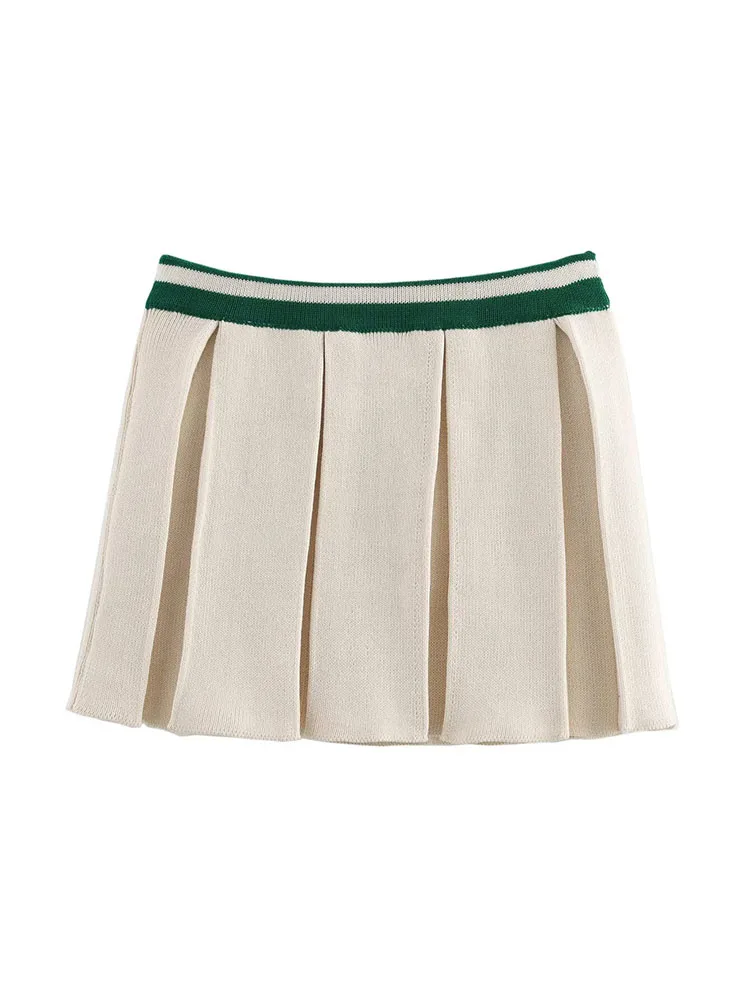 Ensemble 2 pièces pour femmes, pull tricoté doux et Mini jupes, à la mode, élégant, deux costumes de rue, été 2025