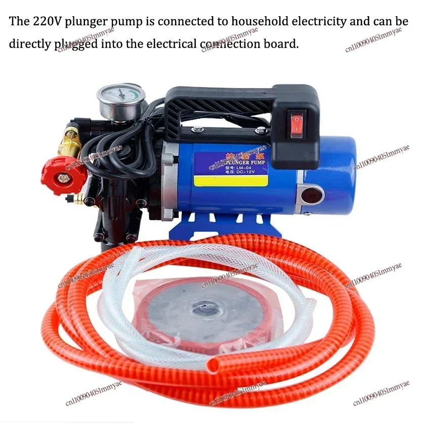

Agricultural Electric High Pressure Pump 12V/48V/220V Double Cylinder Piston Pump Spraying Watering Car Wash Pesticide Sprayer