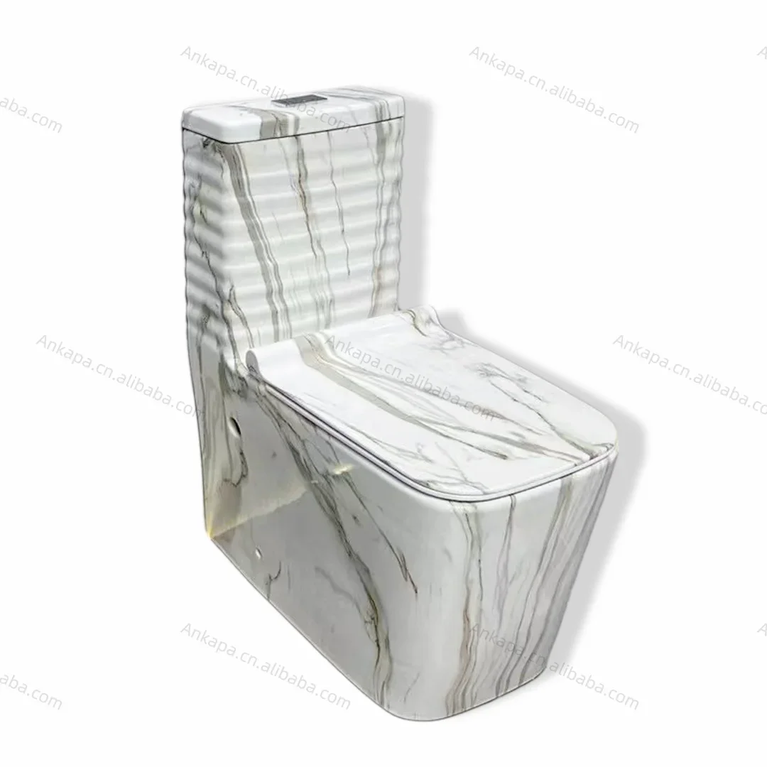 Toilet bathroom set with wall-mounted basin sink rock ceramic toilet set