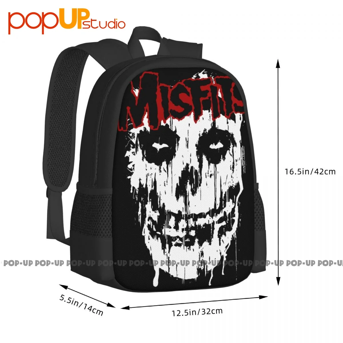 Maface-Splatter Punk Rock Big Up Bones Skull Kill Backpack, grande capacidade, mais novo, criativo Gym Tote Bag, Riding Backpack