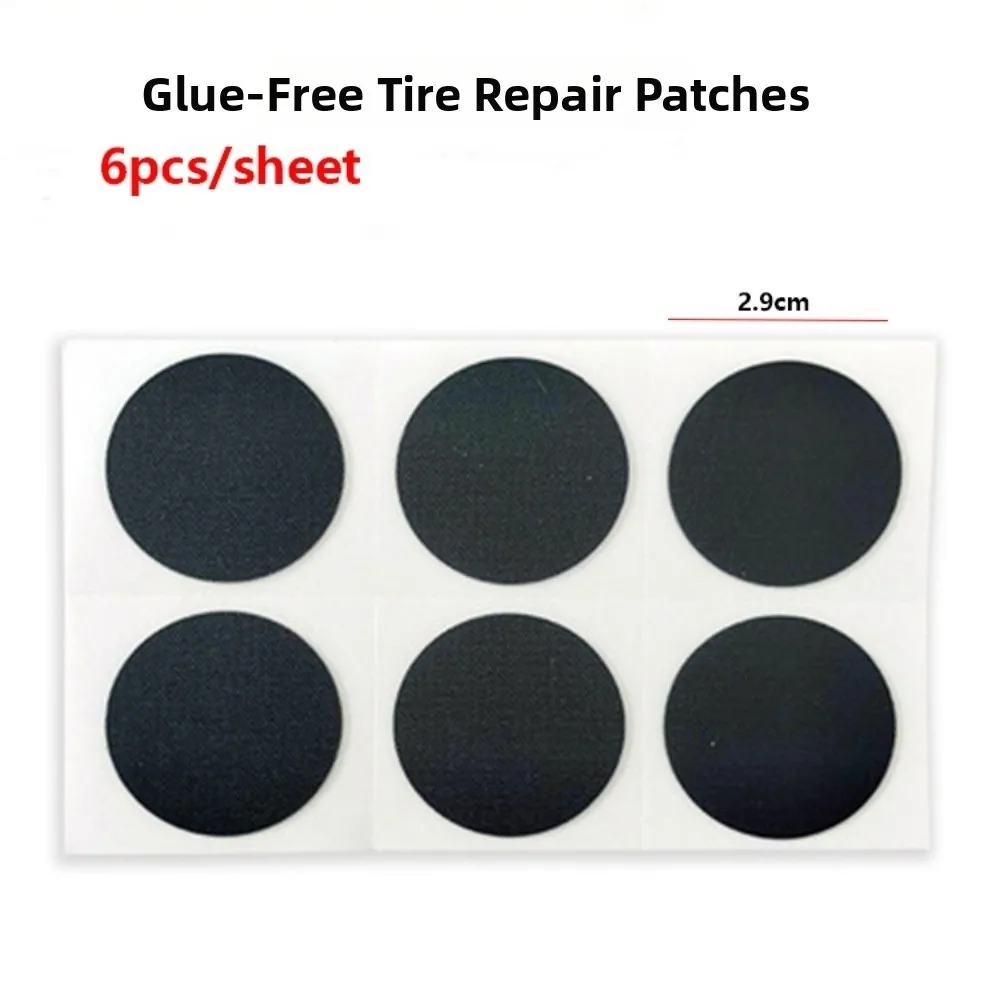 1pc/1sheet Multistyles Bike Tire Patch Repair Tool BlackWhite PE Quick Drying Fast Tyre Tube Glueless Patch Bicycle Fix