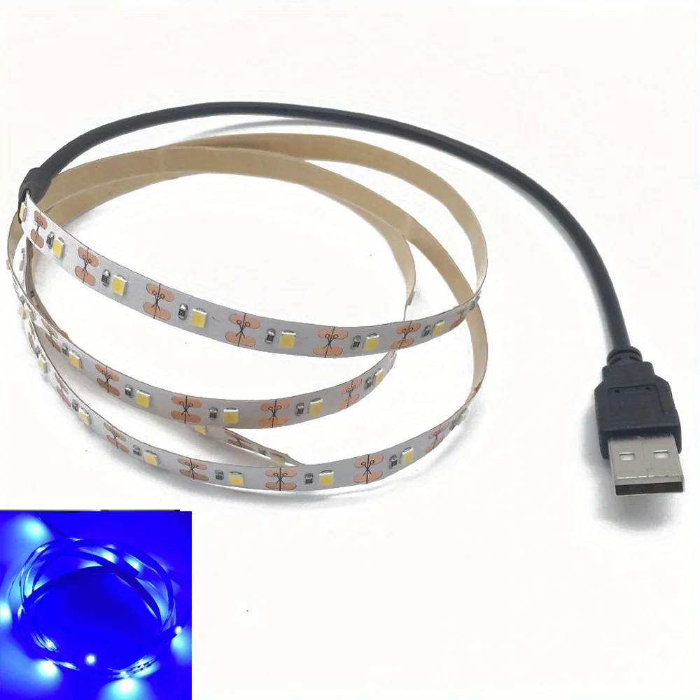 Imagem -03 - Azul 5v Usb Charing Led Strip Lights para Smart tv Backlight para Gaming Room Decoração Home Bedroom Room Decoração do Carro Lâmpada de Iluminação