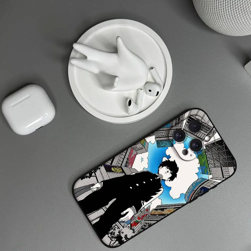 R-Mob D-psycho 100 Capa de telefone preta para iPhone 17/16/15/13/14 Pro Max/ 11Plus/X/Xr/Xs Max/12mini modelos compatíveis