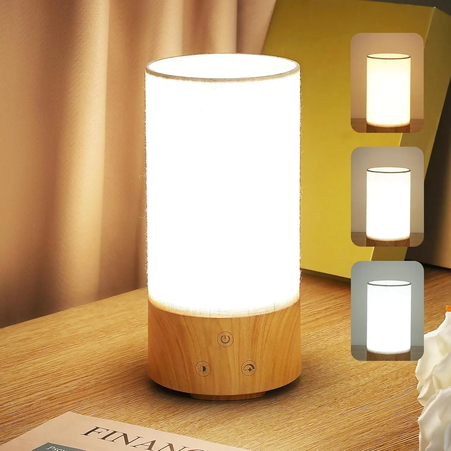 

10,000 Lux Light Therapy Lamp, 3 Color Temps & 5 Brightness Levels, Full Spectrum, UV Free, Touch Control, Modern Design for Home Office