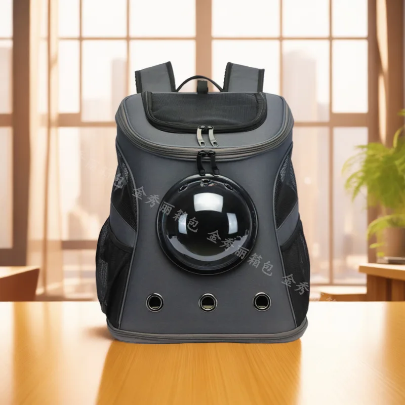 

Portable Cat Backpack Transparent Breathable Pet Carrier Double Shoulder Outdoor Travel Bag