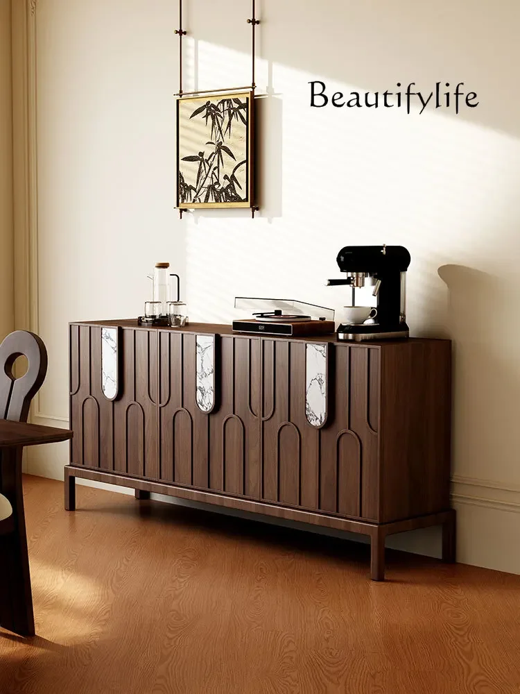 Z Entrance Cabinet Middle Ancient Style Walnut Dining Side Cabinet Living Room Storage Retro Style Tea Cabinet