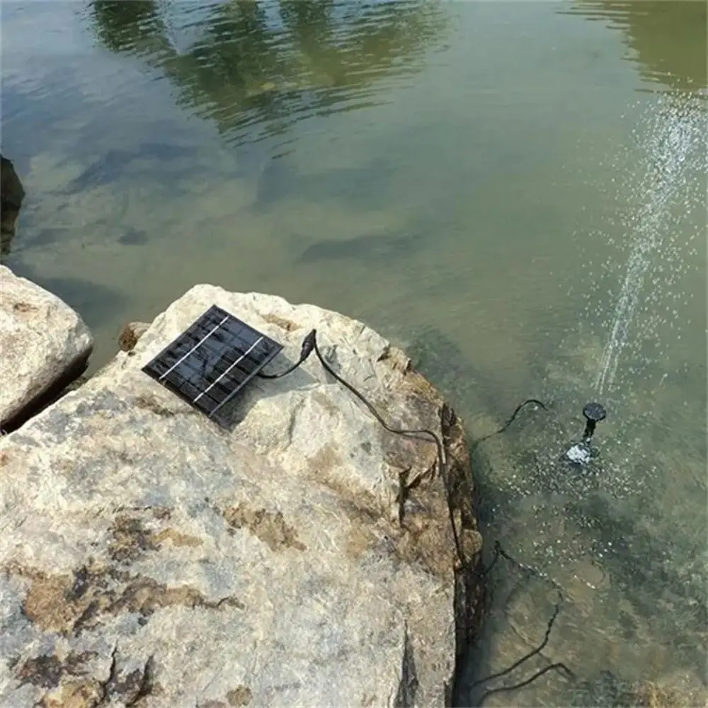 Mini Solar Panel Water Pump 4 Nozzles DC Brushless Solar Fountain Pump 200L/H DIY Solar Water Fountain Outdoor