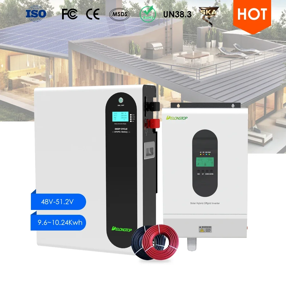 Home Energy Storage LifePO4 Battery 10Kwh 51.2V 200Ah Power Wall Lithium Battery 10kwh 48V 200Ah