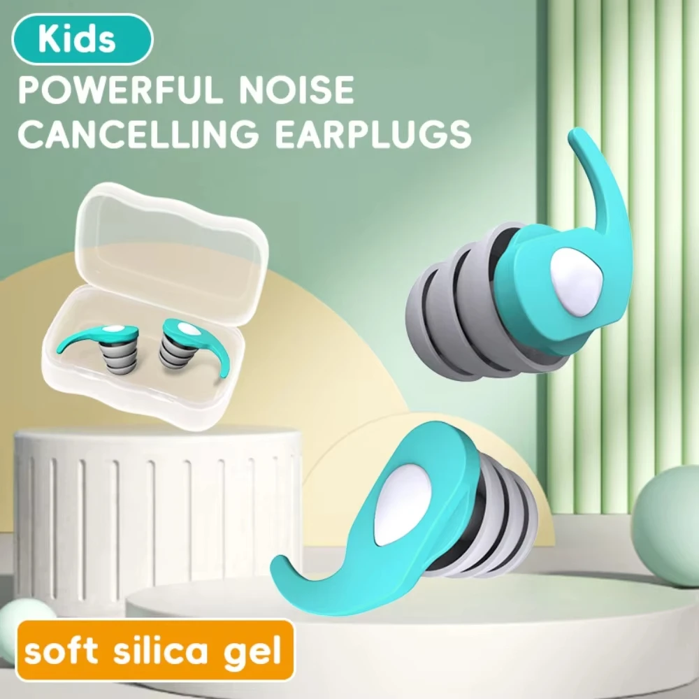 

Children's Sleep Aid Earplugs Noise Reduction Waterproof Soft Silicone Earplug Ultra Quiet Protetor Auricular Swim Ear Plugs