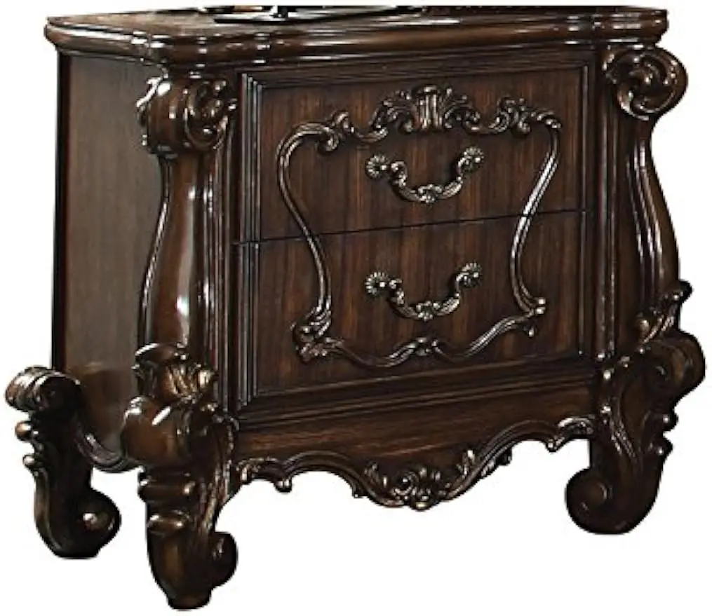 

Acme Versailles 2 Drawer Wood Nightstand in Cherry Oak