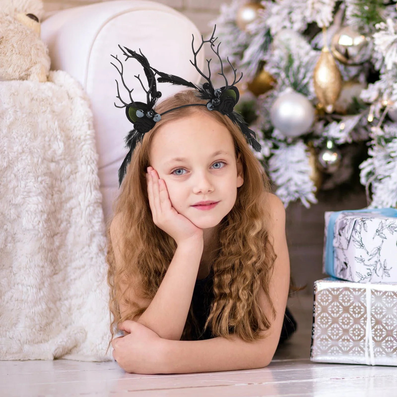 

Lightweight Tree Branch Headband Handmade Simulated Branches Natural Look Hair Accessory for Holiday Party Stage Show Christmas