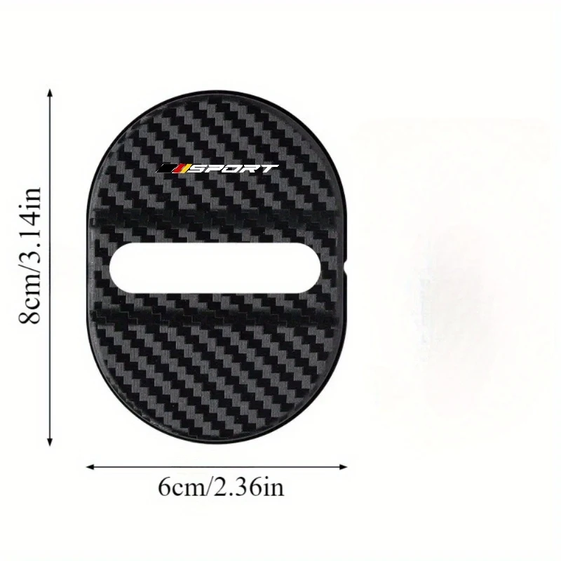 German sports model4Individual car door lock protection cover Carbon fiber textured car door lock limiter anti-collision cushion