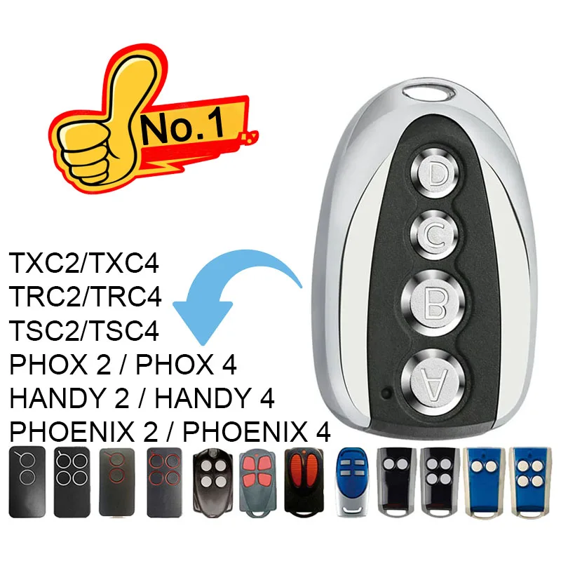 V2 PHOX Remote Control Gate Clone PHOX PHOENIX 2 4 TSC4 TSC2 TRC4 TRC2 TXC4 TXC2 HANDY2 HANDY4 Garage Door Control 433.92MHz