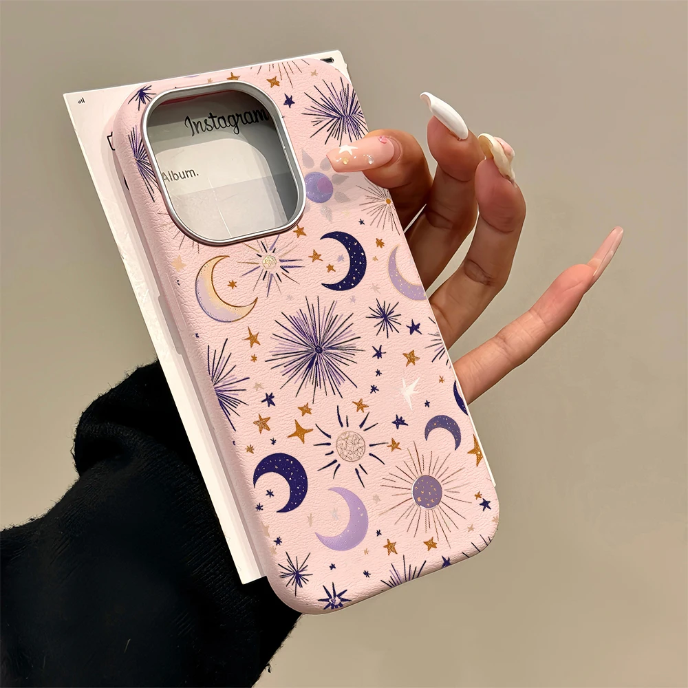 

INS Moon Sun Star Luxury Retro Phone Case For Xiaomi Mi Lite 5G Ne Xiaomi For17 Pro Max 13 14 15 12 Pro 12T 13t 14t 15t Fundas