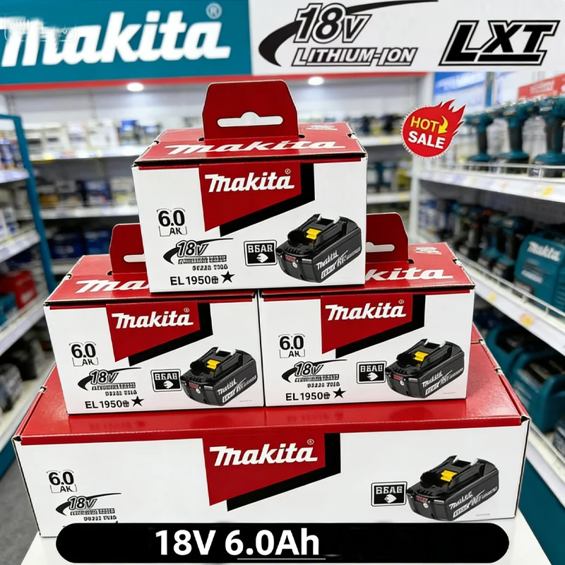 

Makita 18V battery for Makita tool operation 18650 rechargeable battery Makita 18V tool battery replaceable BL1860B+charger