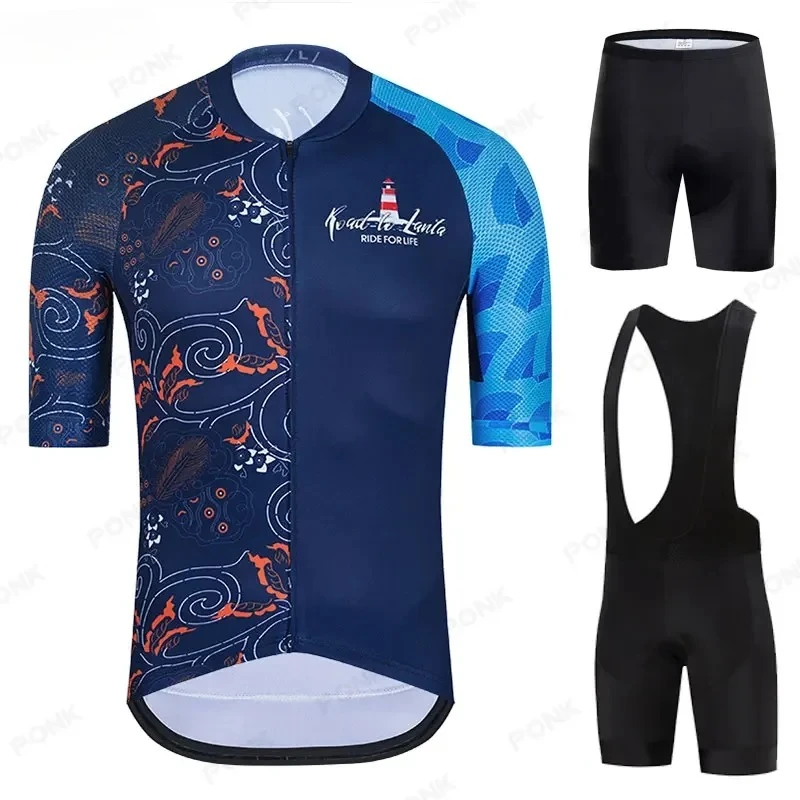 

2026 Pro Team Cycling Jersey Set Mens Mountain Bike Clothing Summer MTB Bicycle Wear Clothes Anti-UV Cycling Clothing Triathlon
