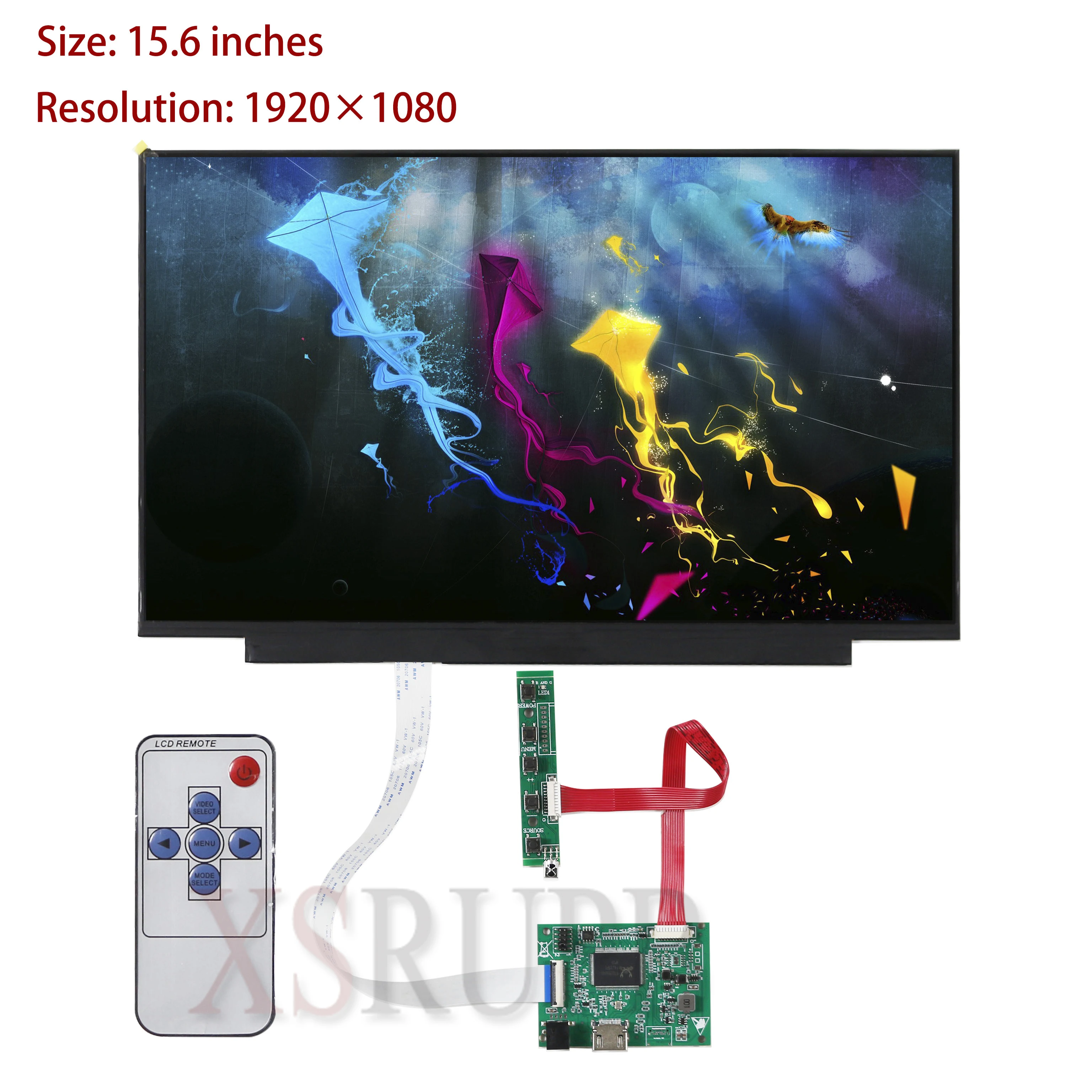15.6 Inch 1920*1080 LCD Display Screen Driver Control Board HDMI-Compatible Portable Monitor For Raspberry Pi Banana/Orange Pi P