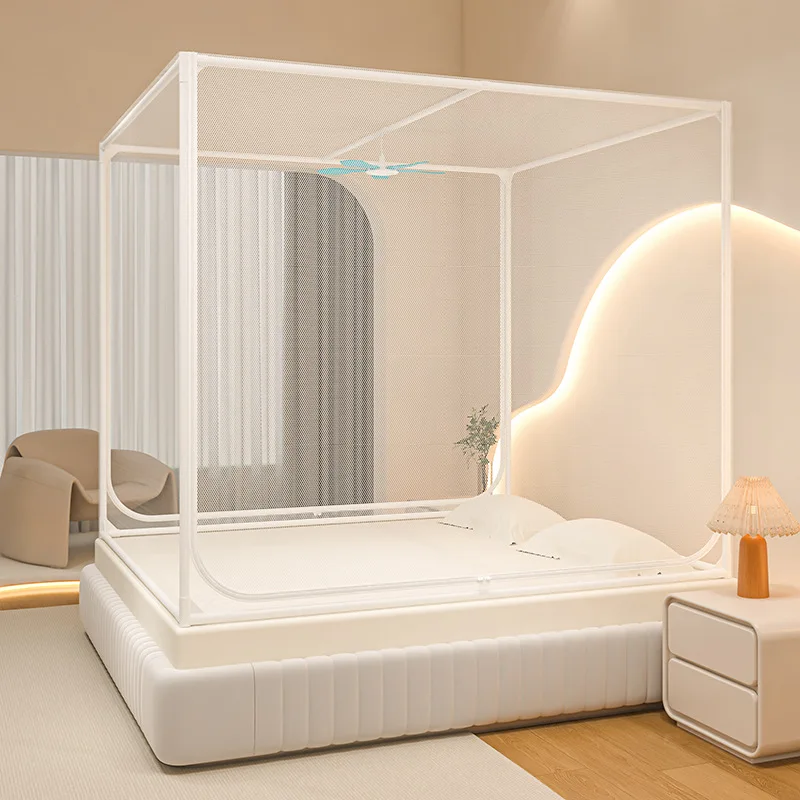 Dense Mesh Bed Mosquito Net With Double Door Full Surround Base Anti Falling For Kids Home Bedroom Easy Installation Popular Bes