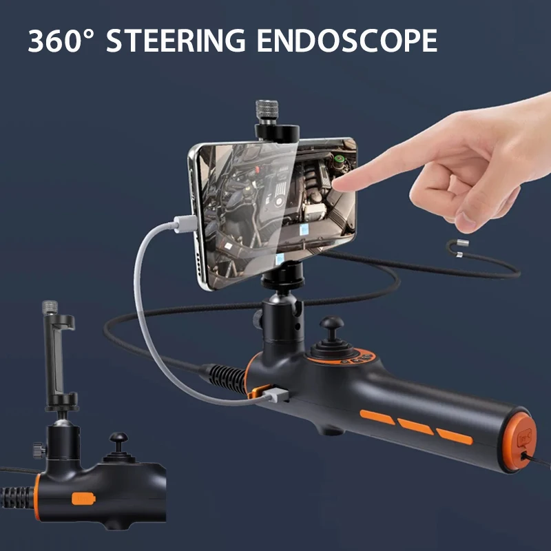 

Industrial Endoscope Camera 6mm Articulating Camera 360° Rotation Inspection Camera Borescope for iOS And Android