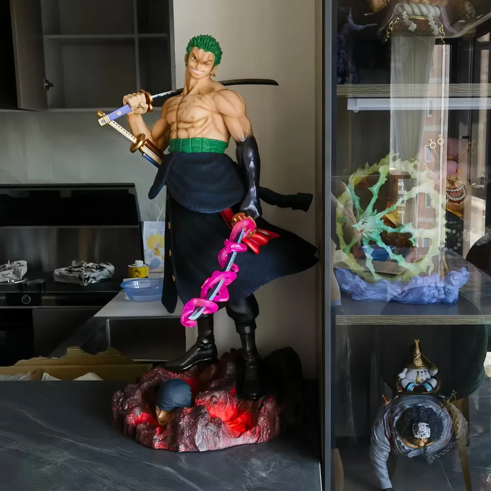 Figuras Anime Extra Grandes de One Piece, Gk Carrega Uma Faca, Escultura na Cabeça Sauron 5, Edição Limitada, Modelo de Ornamento, Brinquedos Colecionáveis, 46cm