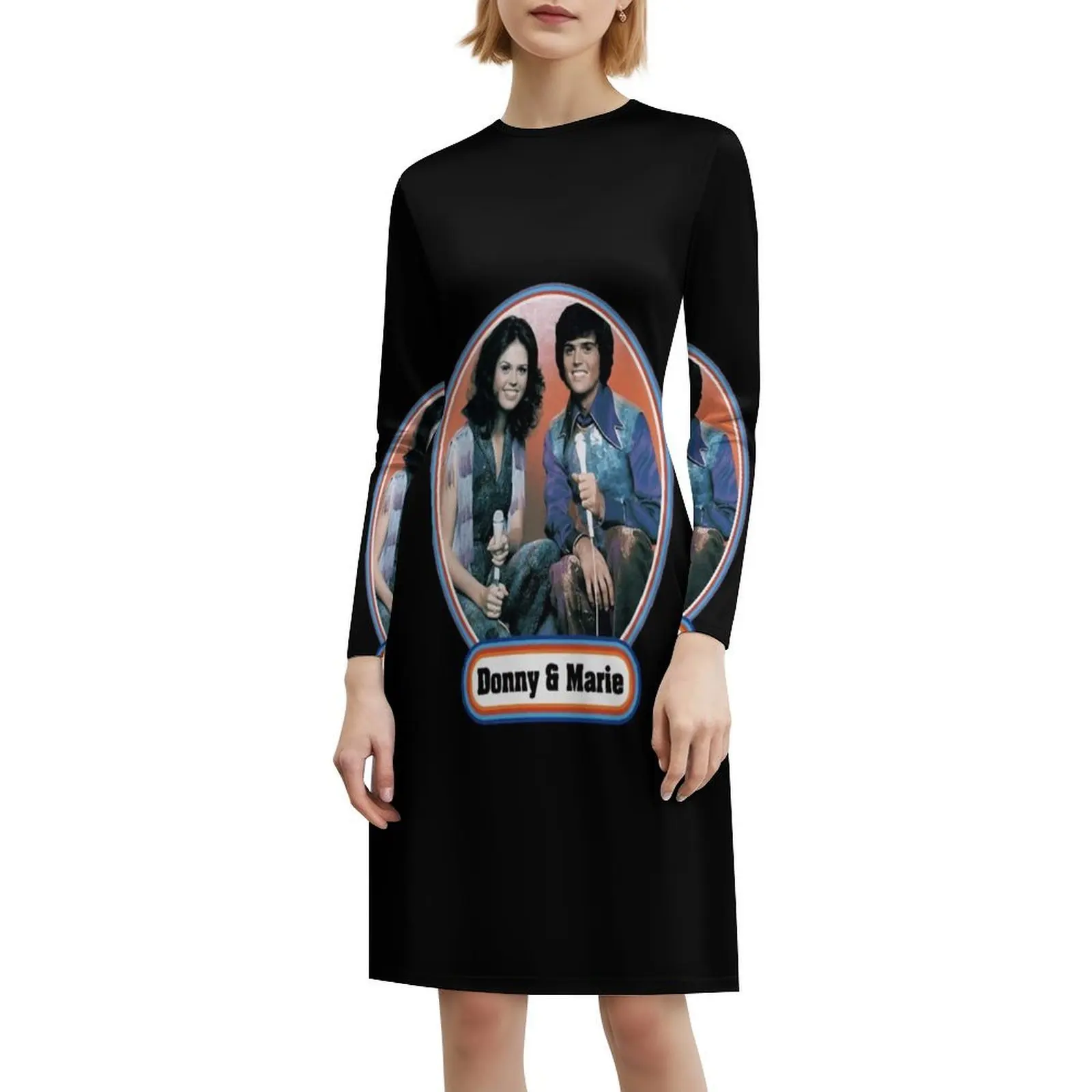 Day Gift For Donny And Marie Osmond Gifts Music Fans Women's Hip Hop Streetwear Dress Graphic Print Party Club Wear Day For