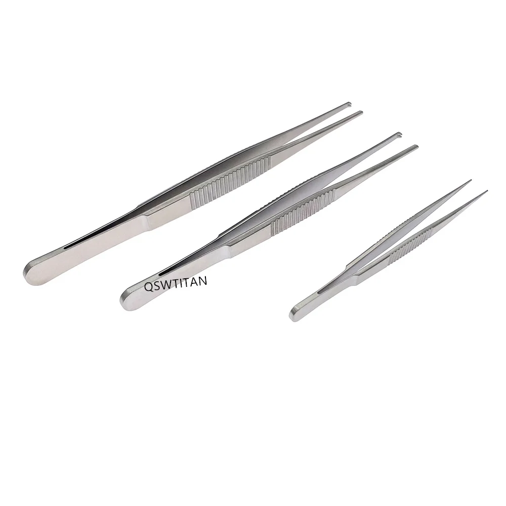 คีมหนีบเนื้อเยื่อ Tweezers1pc ฟันเลื่อยสแตนเลส