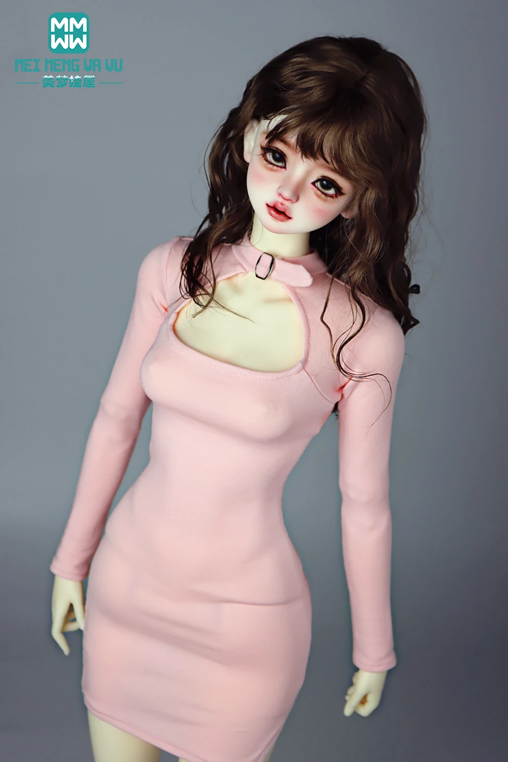 Se encaixa 58-60cm 1/3 bjd dd sd mini moda fivela de metal camiseta brinquedo presente da menina