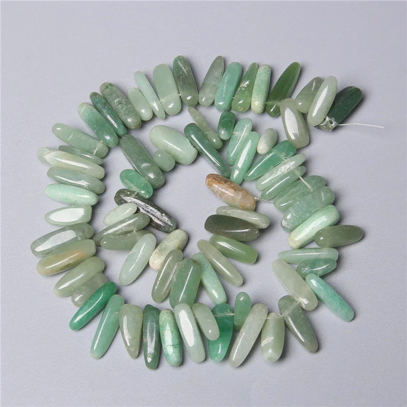 10-24MM Natural Irregular Teeth Shape Beads Lapis Lazuli Aventurine Loose Stick Bead for Charms Jewelry Making Wholesale 15\