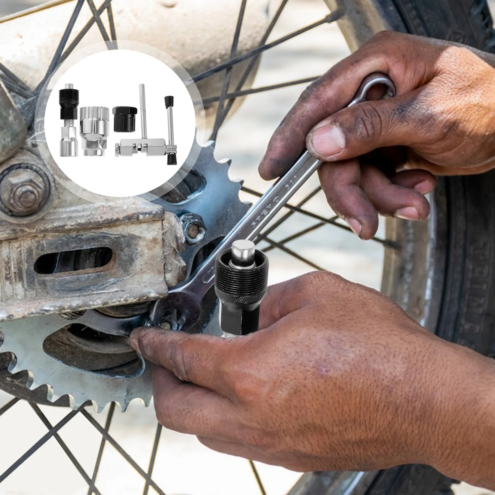 

1 Set Bicycle Repair Tool Kit For Chain Crank Bottom Bracket Removal Multifunctional Bikes Maintenance Tools Compatible With