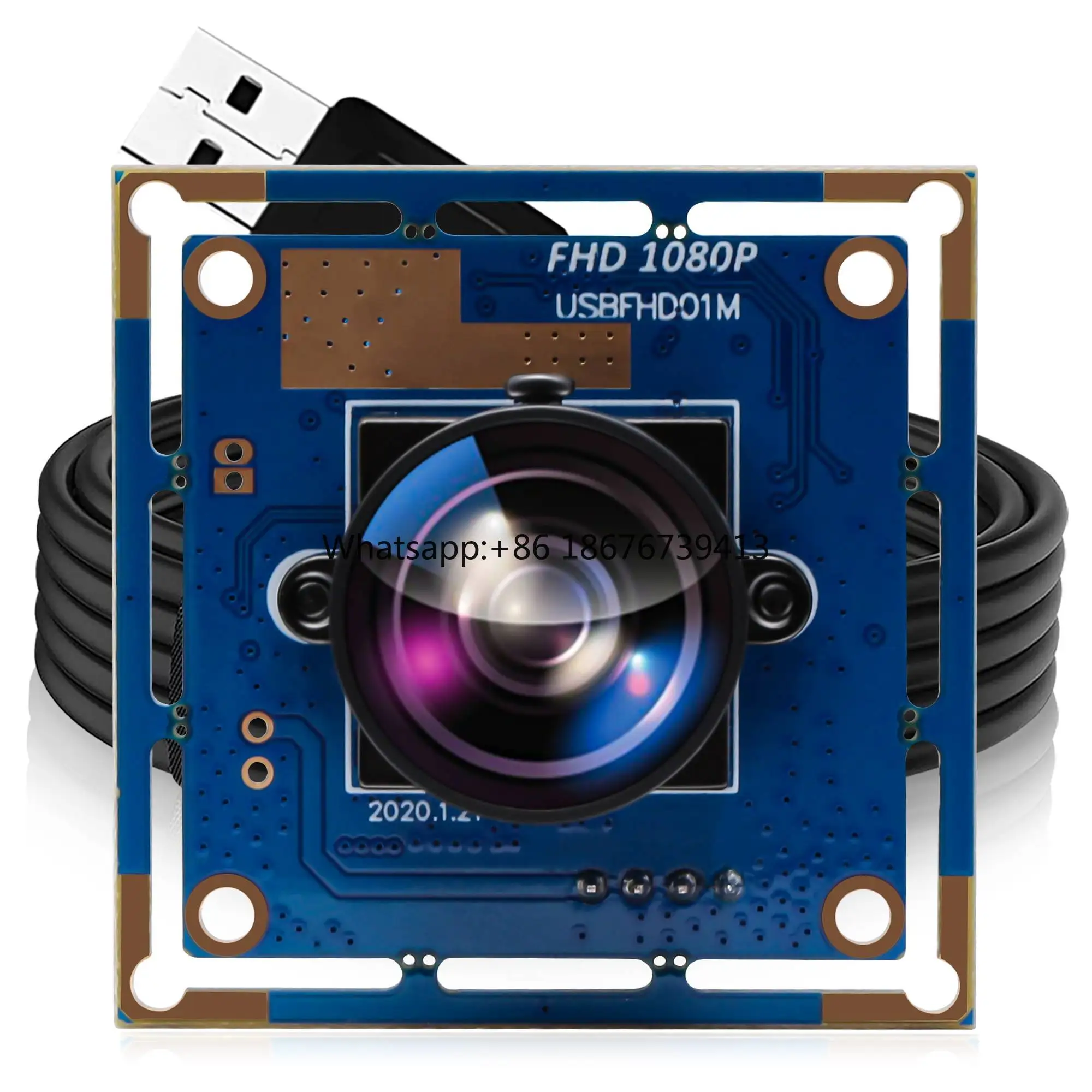 lightburn camera 120 degree No distortion usb camera module 1080P full hd video camera free driver with OV2710 Sensor