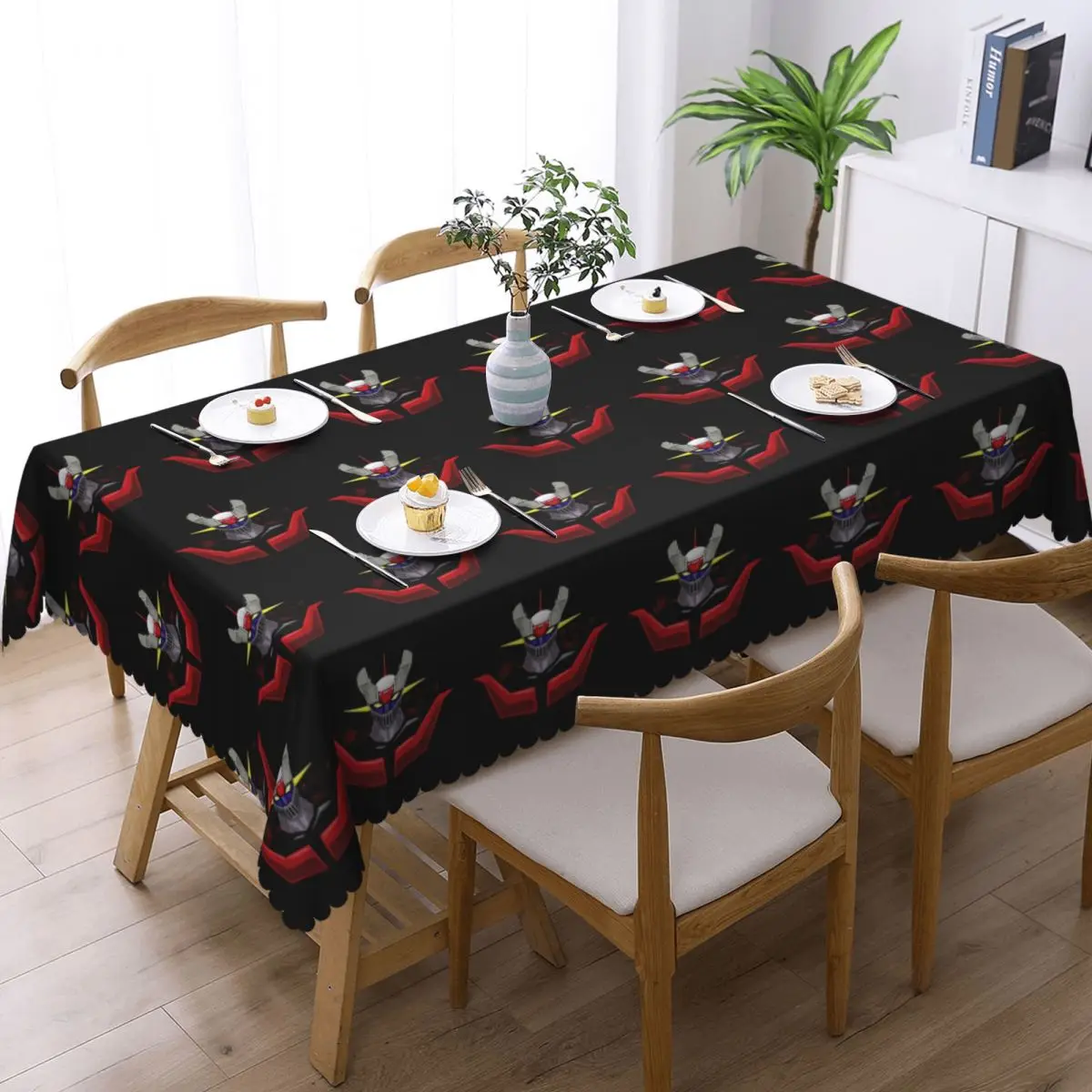 Mazinger Z Customized Rectangular Tablecloth Waterproof Table Cover for Dining Events Table Cloth