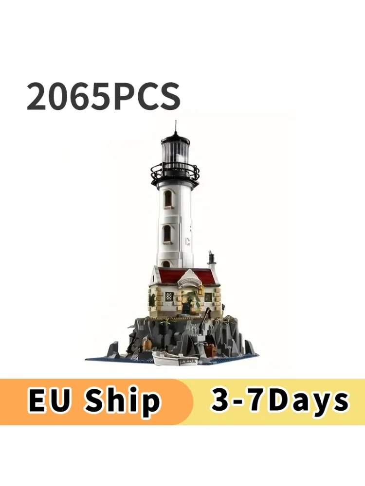 2065 Stuks Elektrische Vuurtoren Model Bouwsteen Gemotoriseerde Bricks Montage Kinderen Speelgoed Voor Kinderen Kerstcadeaus 21335 - afbeelding 2