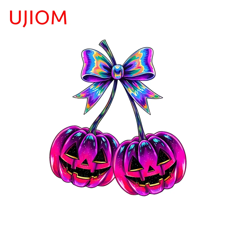 UJIOM Halloween Colourful Neon Candy Pumpkin Wall Sticker Trendy Amusing Waterproof Picture Decal Edgy Veneer Sofa Wall Decor