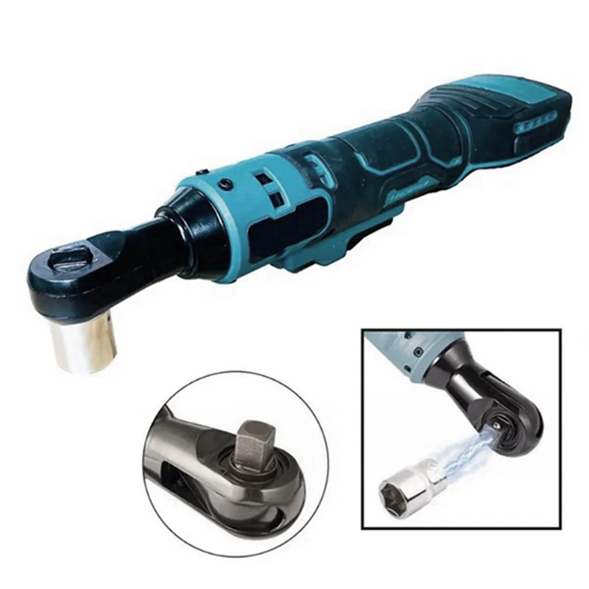 ABFKW Cordless Ratchet Wrench 3/8inch Electric Rechargeable Screwdriver Removal Screw Nut for Makita 18V Battery