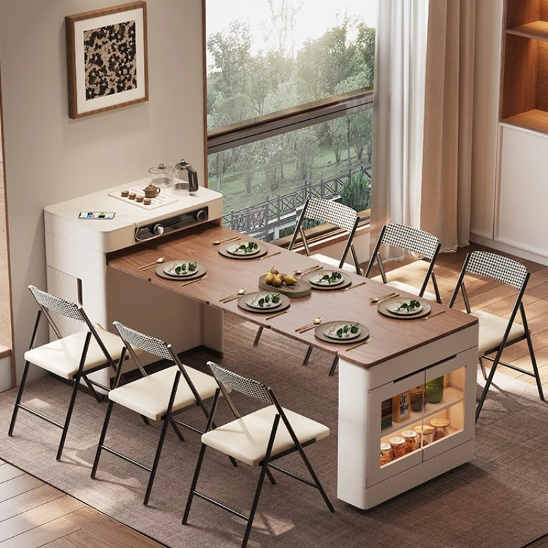 

2025 New Sideboard, Island, Dining Table and Chairs Integrated for Home Retractable Folding Small Apartment Bar Guide