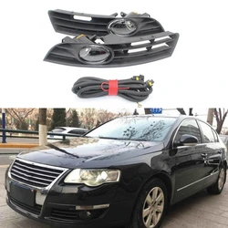 For VW Passat B6 3C 2006 2007 2008 2009 2010 2011 Car-styling Front Halogen Fog Lamp Light /Grille Cover / Wire Harness Assembly