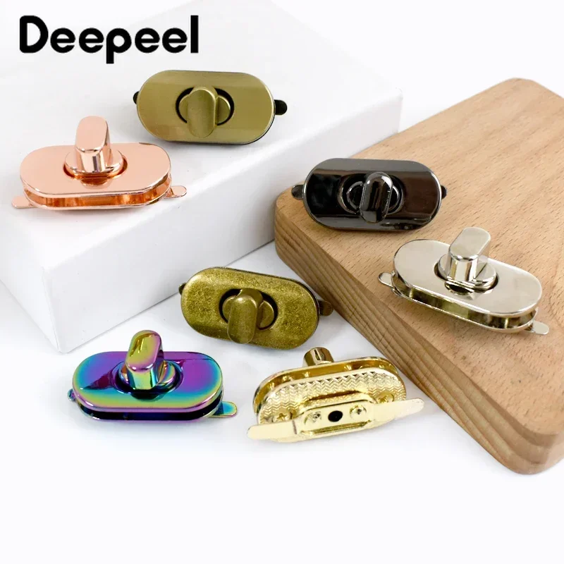 2/3/5Pcs Deepeel 35*18mm Metal Turn Lock Buckle for Purse Handbag Replace Twist Locks Wallet Closures Clasps Bag Accessories