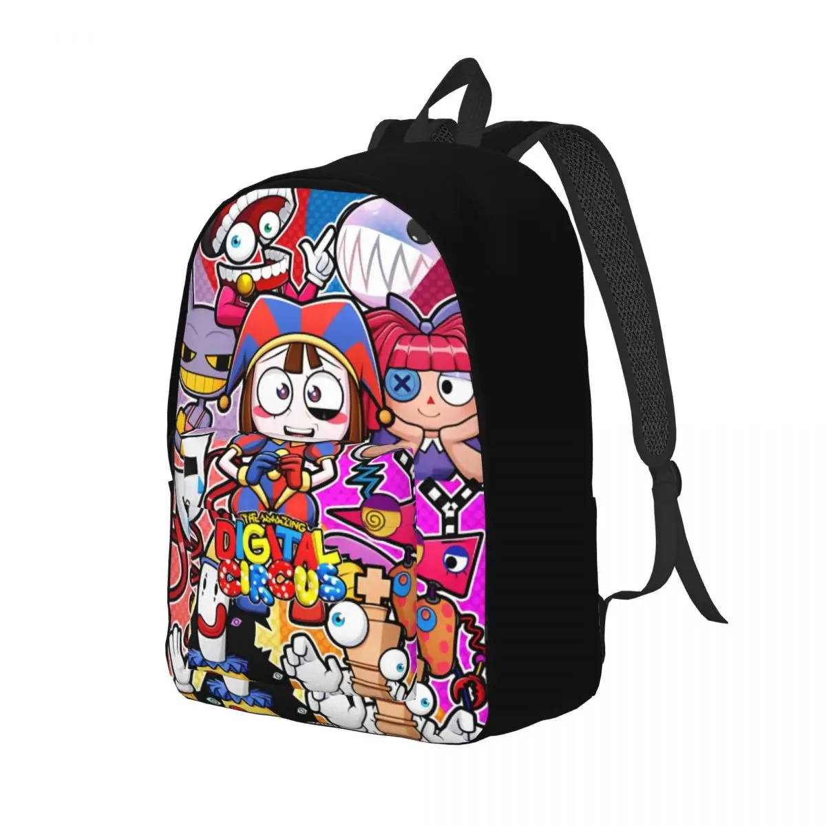 The Amazing Digital Circus Fanart Backpack for Preschool Primary School Student Bookbag Boy Girl Kids Canvas Daypack Durable