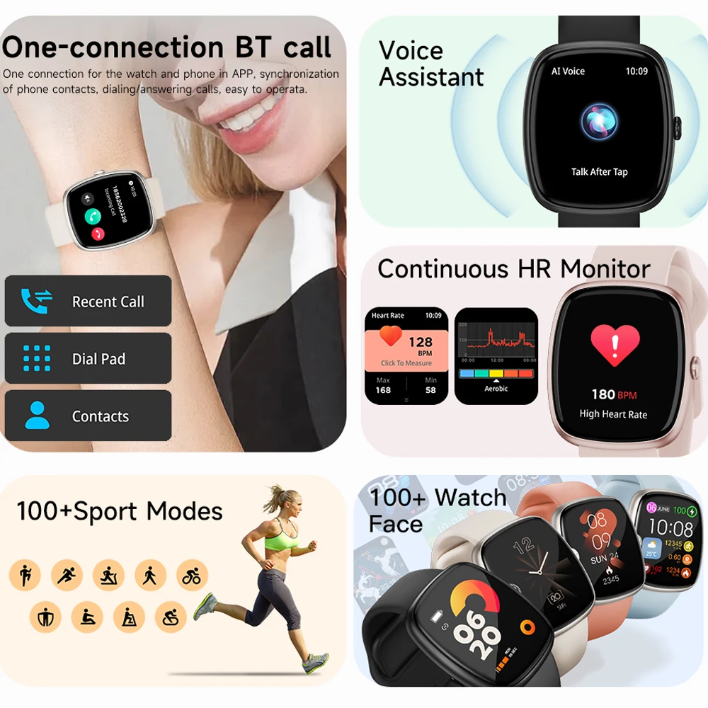 2025 ساعة ذكية جديدة مراقبة الصحة مدرب رياضي GPS وقت مريح للرجال ملكة جمال هدية ركوب الجري السباحة المسار مقاوم للماء #2