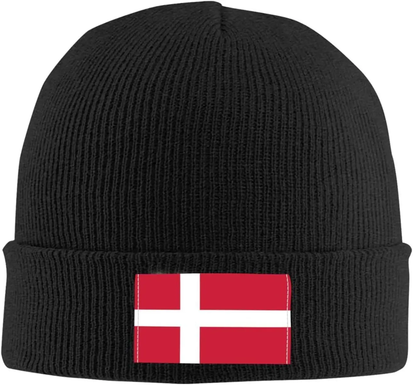 Flag of Denmark Beanie Hat for Men Women Soft Cozy Skull Cap Winter Warm Knit Hats