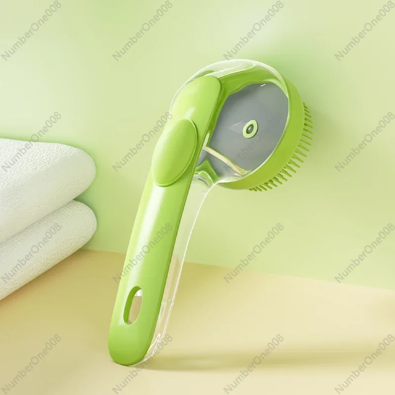Pet Bath Brush for Deep Cleaning, Silicone Massage Bristles for Dogs Cats, Gentle Grooming During Bath Time