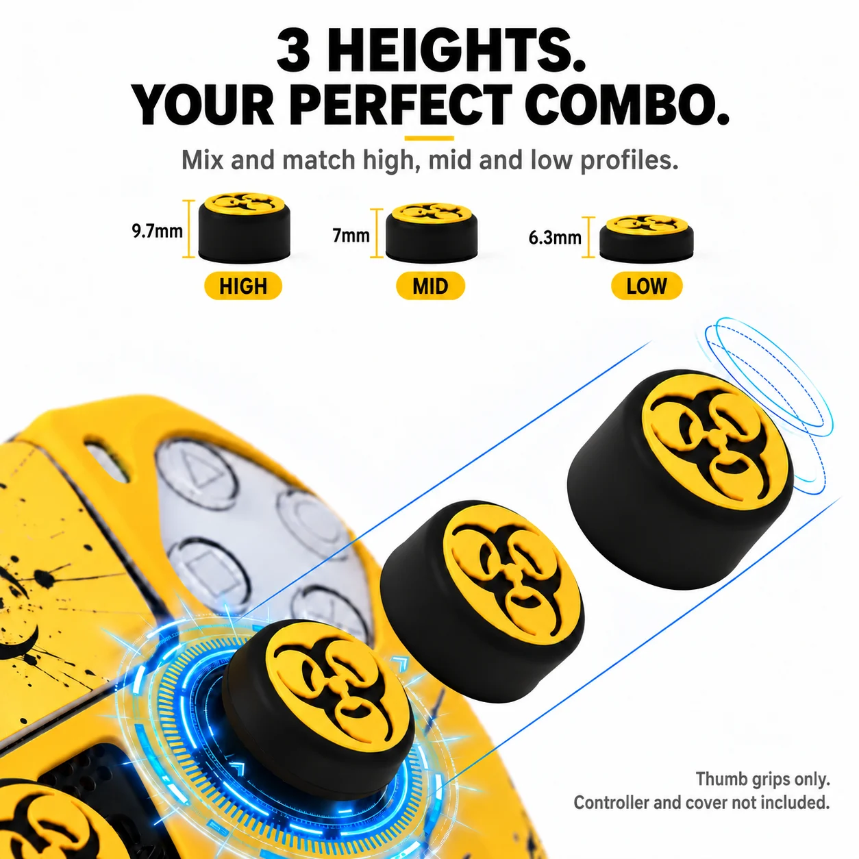 6pcs/set Replacement Joystick Grip Caps Set for PS4 PS5 Xbox Switch 2 Pro Controller Gampad Analog Kits