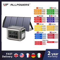 ALLPOWERS R1500 Portable Power Station with 100W/200W Solar Panel 1152Wh LiFePO4 AC Output Solar Generator for Garden Party