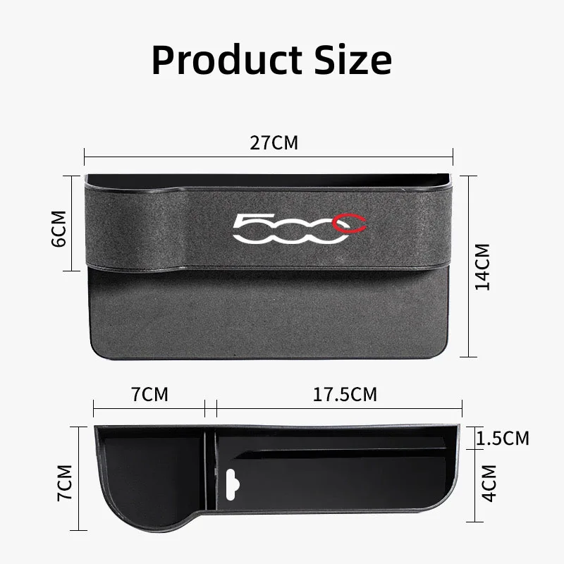 Car Seat Crevice Gaps Storage Box Seat Organizer Gap Slit Filler Holder For  500C Car Slit Pocket Storag Box