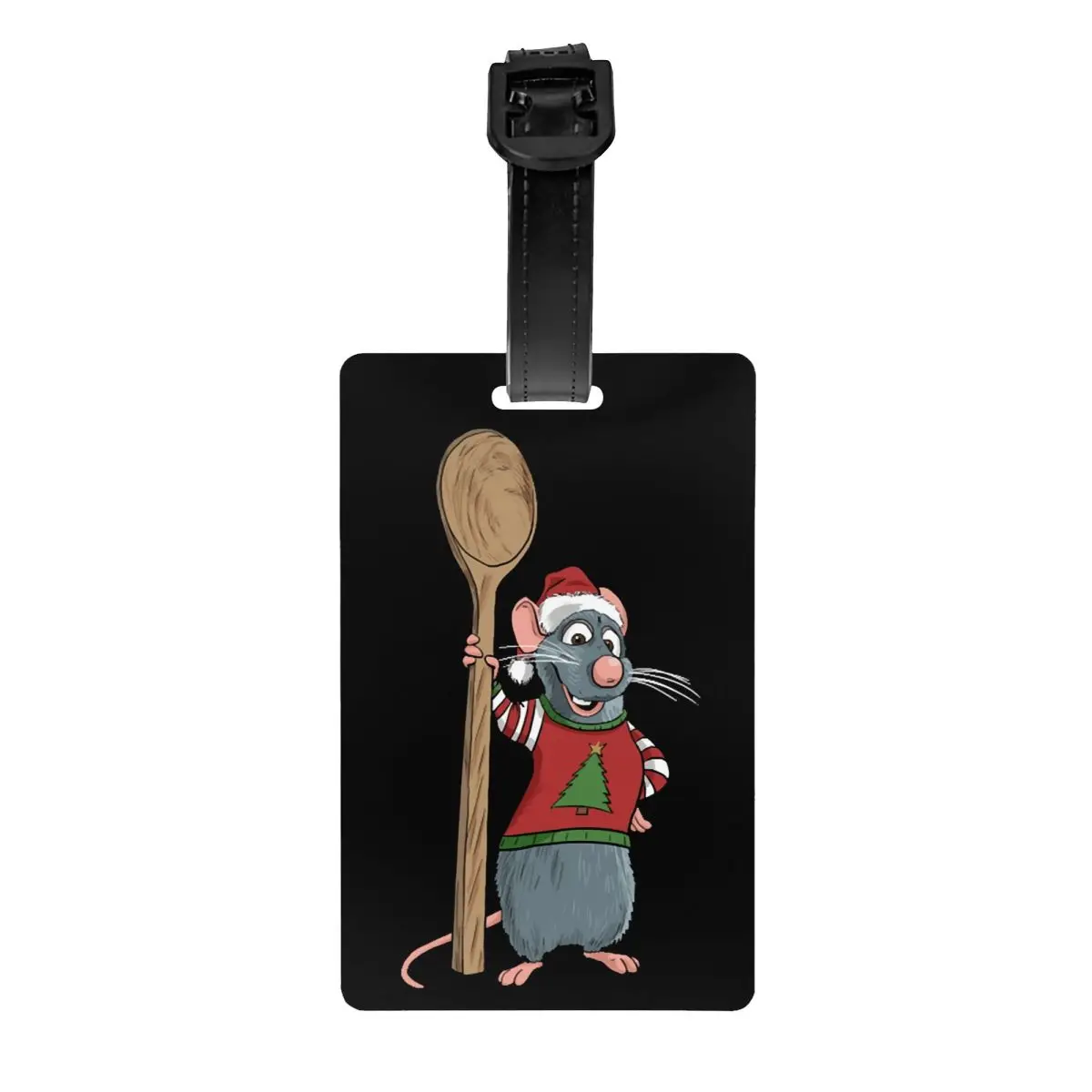 Custom Remy Ratatouille Christmas Luggage Tags for Suitcases Cute Cartoon Baggage Tags Privacy Cover Name ID Card