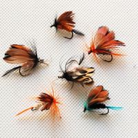 12PCS Artificial Insects Flies Fly Fishing Lures Bait Steel Sharpened Crank Hook Feather Dry Fly Lure Outdoor Fishing Tackle