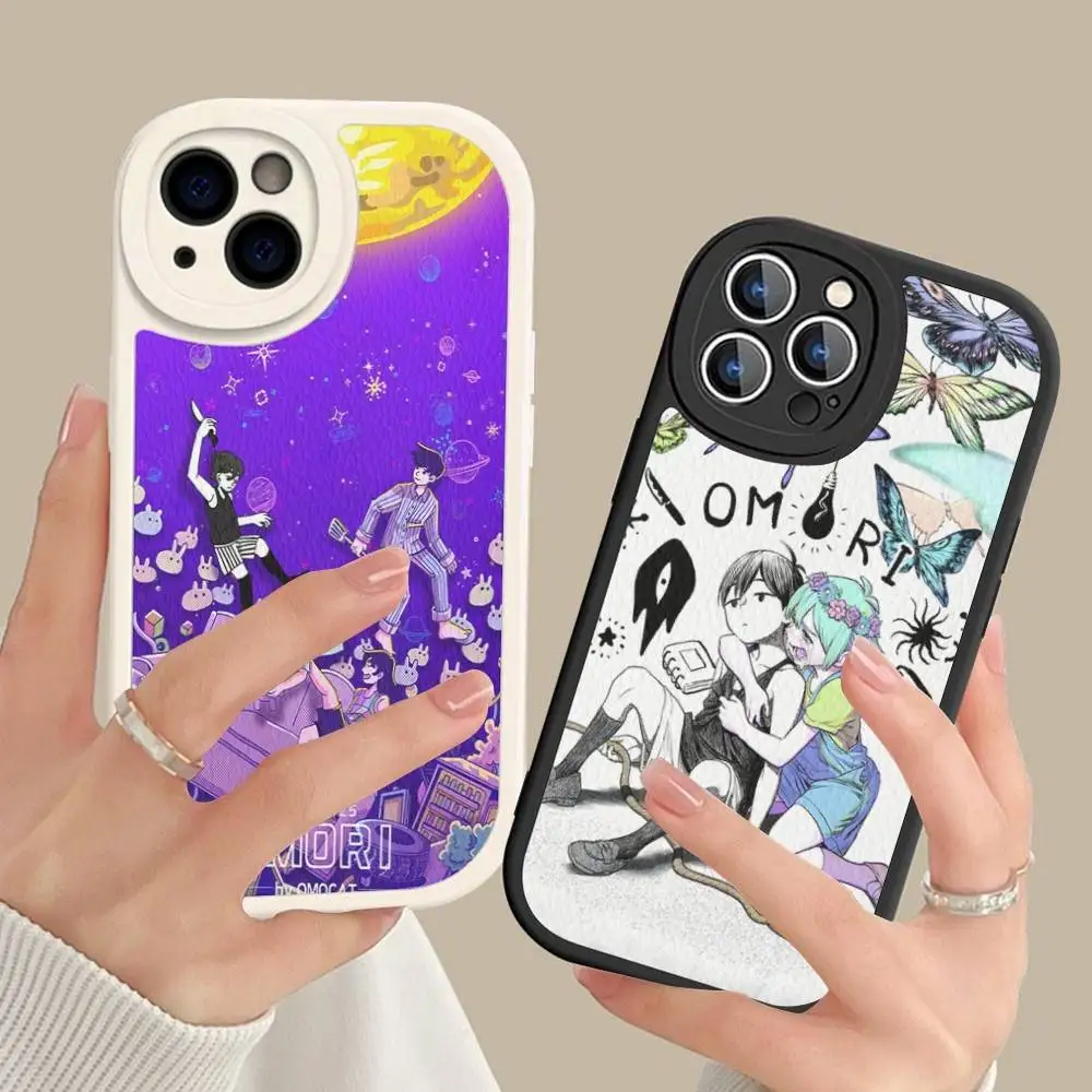 Game Omori Phone Cover For IPhone 16 15 14 13 12 11 Pro Max Plus Leather Soft Case
