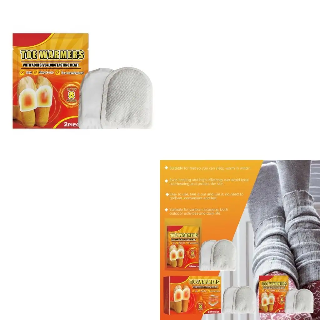 

Toe Heat Strips, Up to 8Hour, Adhesives Foot Warmers Pad for Outdoor and Indoor Environment B95B